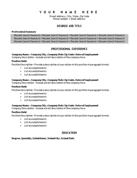How To Get A Resume Template On Microsoft Office 2010